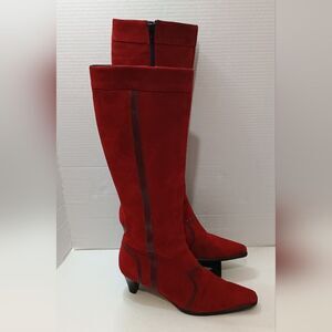 Prevata Elegant Red Knee-High Women's Boots Size 11